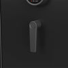 Image of Close-up of the handle on the Sports Afield fireproof gun safe with electronic lock.