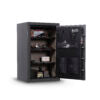 Image of Winchester Home 12 Fireproof Safe with electronic lock, showcasing interior storage for valuables, in textured slate finish.