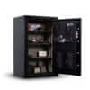 Image of Winchester Home 12 Fireproof Home Safe with Electronic Lock, featuring shelves and an open door for secure storage.