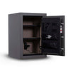 Image of Winchester Home 7 Fireproof Home and Office Safe with Electronic Lock open showing interior shelves and storage.