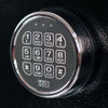 Image of Close-up of the electronic lock keypad on Sports Afield Preserve Series 18-gun fire and waterproof gun safe.