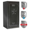 Image of Sports Afield Haven Series fireproof biometric gun safe with fire rating, waterproof certification, and lifetime warranty.