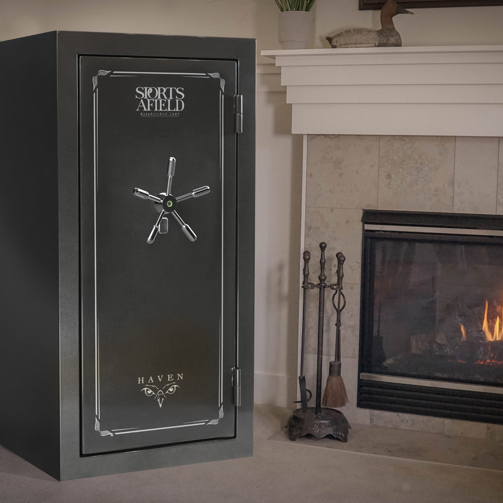 Sports Afield Haven Series 36-Gun Fire and Waterproof Biometric Lock Gun Safe