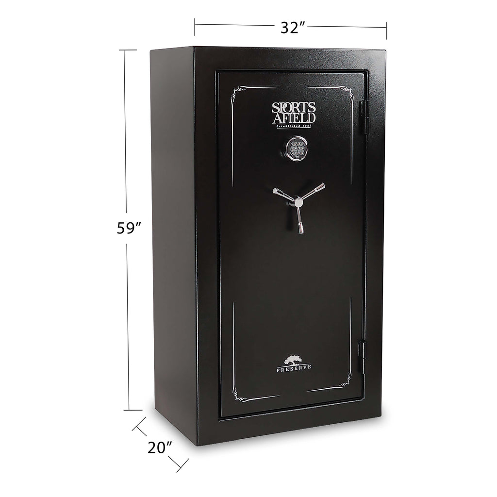 Sports Afield Preserve Series 32-Gun Fire and Waterproof Gun Safe with Electronic Lock