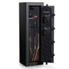 Image of Remington Gun Club 12 + 2-Gun Fireproof Waterproof Gun Safe interior view with guns and accessories.