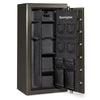 Image of Remington Express 24-Gun Safe interior view showcasing storage compartments and electronic lock features.