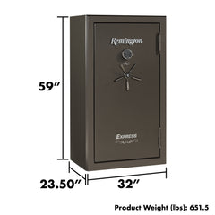 Remington Express 34-Gun Fireproof and Waterproof Gun Safe with Electronic Lock