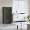 Image of Remington Express 34-Gun Safe in stylish living room setting, showcasing its electronic lock and durable design.